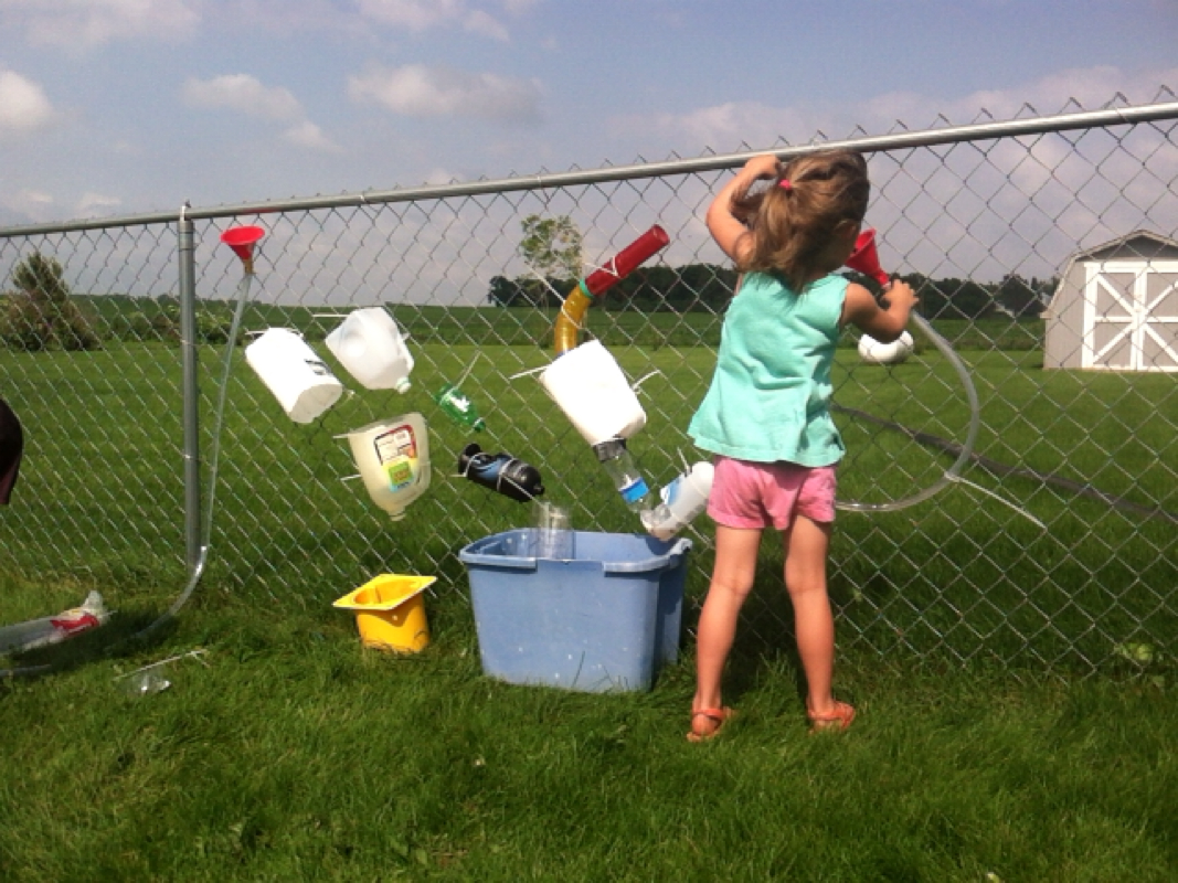 Outdoor Water Wall - Hilary's Home Daycare & Preschool