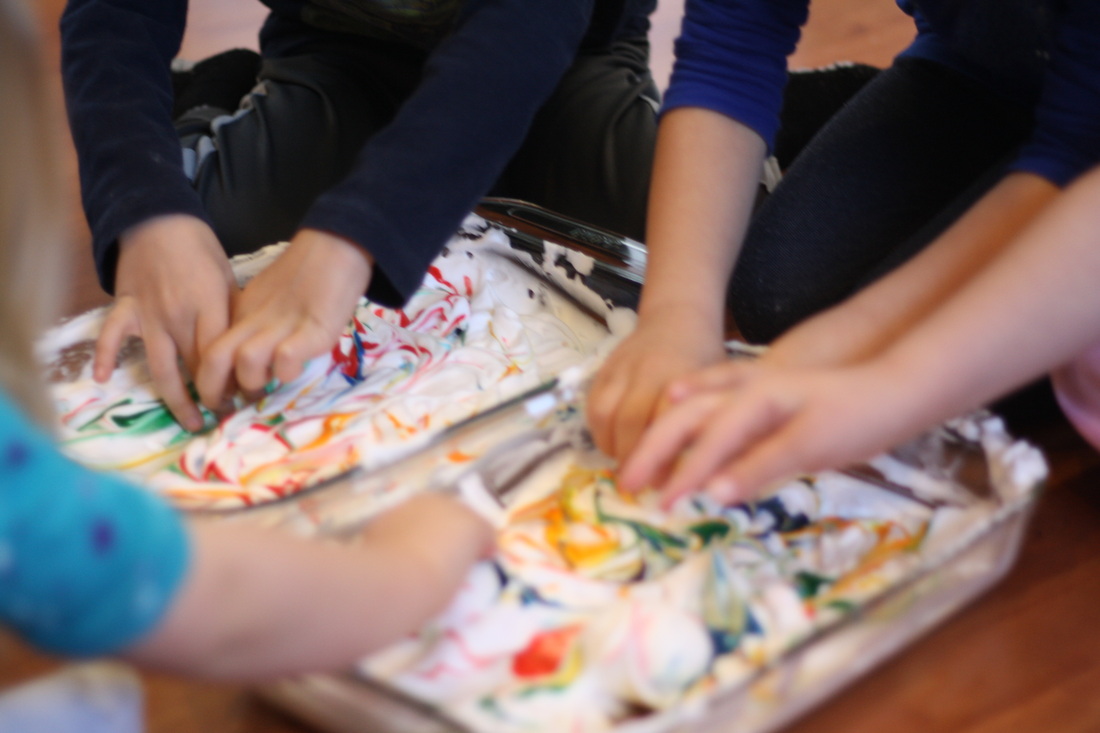 Shaving Cream Easter Eggs - Hilary's Home Daycare