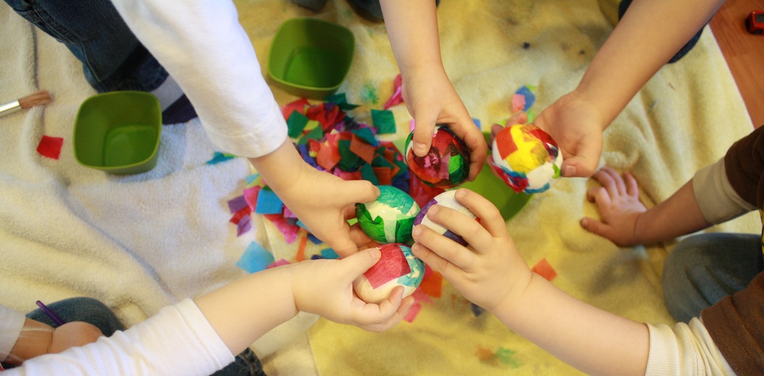 Hilary's Home Daycare Tissue Paper Easter Eggs