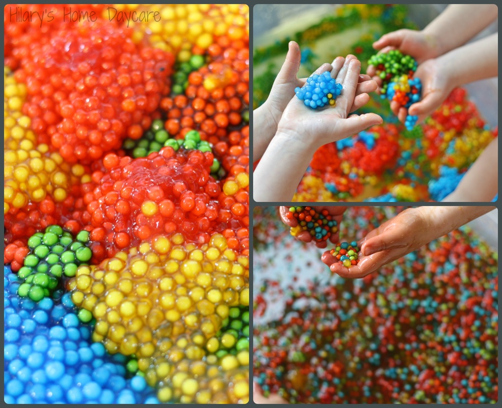 Hilary's Home Daycare & Preschool -- Tapioca Sensory Play
