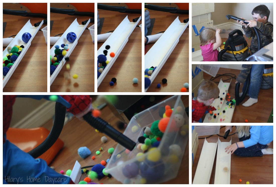 Hilary's Home Daycare - Studying Air flow with a Shop Vac!