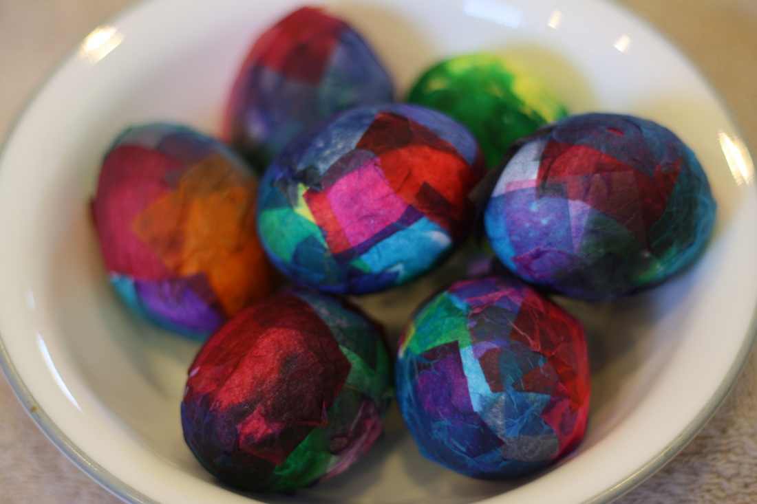 Hilary's Home Daycare Tissue Paper Easter Eggs