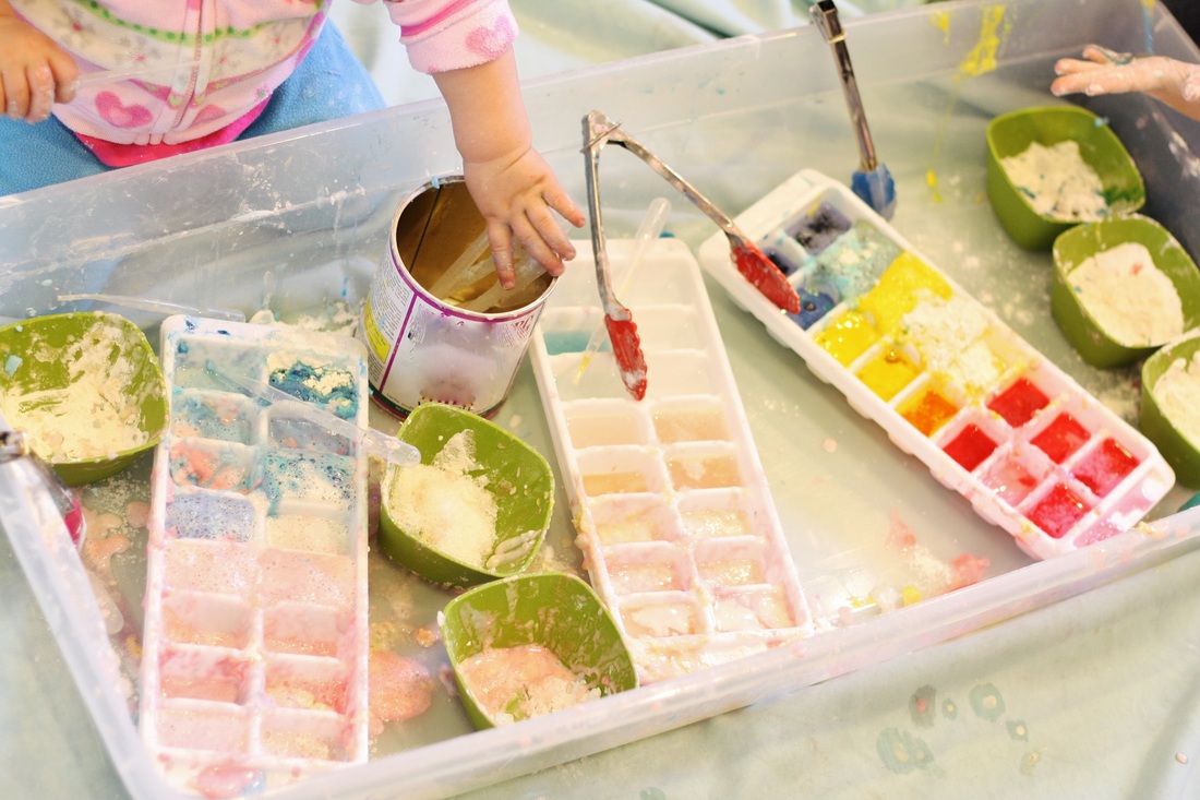 Mixing science - Hilary's Home Daycare & Preschool