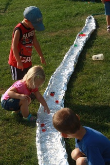 Aluminum Foil River -- Hilary's Home Daycare & Preschool