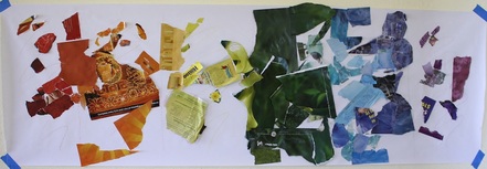 Preschool rainbow collage