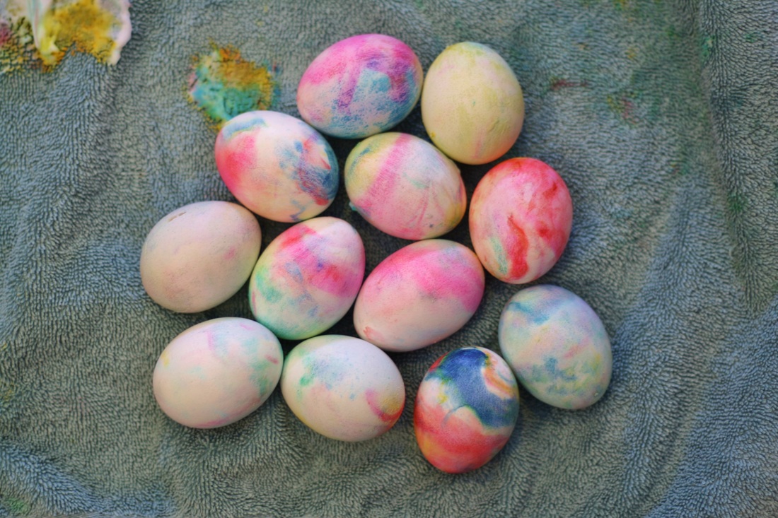 Shaving Cream Easter Eggs - Hilary's Home Daycare