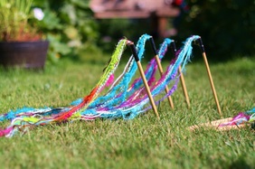 DIY Dancing Wands - Hilary's Home Daycare & Preschool