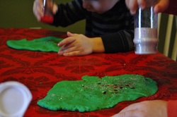 Christmas glitter playdough